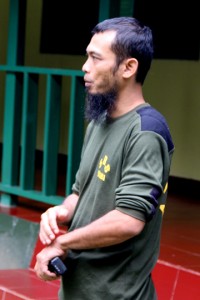 Zulfi Arsan, a vet at the Sumatran Rhino Sanctuary. Photo by: Tiffany Roufs.